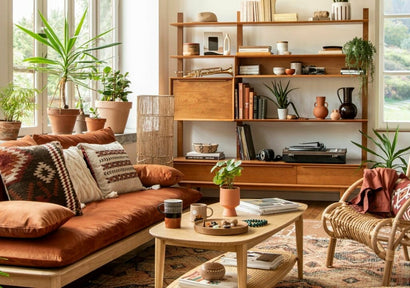 Confort d'automne à la maison: tissus et couleurs saisonniers