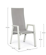 Sedia Reclinabile con Braccioli Steven Lunar - Design Elegante e Comfort Assicurato