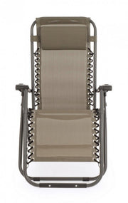 Sedia a Sdraio Pieghevole Martin Tortora - Acciaio Trattato, Tessuto in Textilene 540gr/m2 - Misure: 65a x 176b x 80h cm