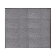 Armadio Audace 2 ante scorrevoli Noce/grigio - 223x250x67 cm