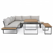 Set Angolare in Alluminio Verniciato a Polvere e Polywood Antracite