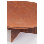 Braciere in Acciaio Effetto Legno Naturale Nebraska Diam. 73 x 24h cm