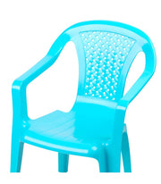 Sedia da Giardino per Bambini Impilabile in Plastica Blu - Dimensioni 52x37x35 cm
