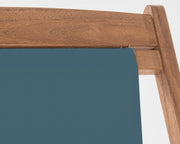 Sdraio Relax Noemi Blu in Legno di Acacia, Acciaio e Poliestere 60x106x88h