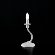 Lampe de table en fer blanc minable une lumière 17x h27 cm