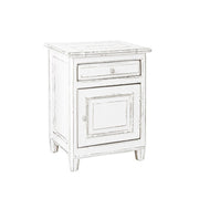 Colette 1 porte 1 tiroir bois blanc chevet 50 x 40 x 65 cm