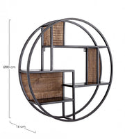 Étagère murale 3 étagères Walton D80 cm style industriel