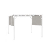 Gazebo CIPRO 3 x3 mètres en Polyester Gris Tourterelle