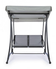 Rocking chair acier 2 places Anthracite GRELY 145x120x h185 cm