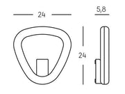 LED 20W 3000K Applique Daphne White Ligne