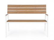 Banc de salon de jardin blanc Isak