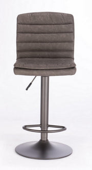 Tabouret de bar gris foncé Connor en éco-cuir vintage