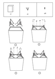 Mobile Budapest Urban Bedhouse 2 tiroirs 40x30 x H46 cm