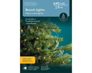 Lumière de Noël extérieure et intérieure, coloris blanc chaud, L 190 cm, 640 LED