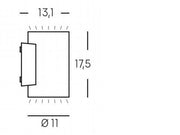 LED 10W + 10W 3000K Applique Show Grafite Line