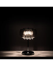 Lampe de table miroir en verre et en métal chrome