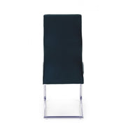 Chaise de salon en noir éco -reather thelma 44x58x H104 cm