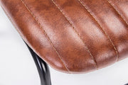 Chaise Debbie vintage orange foncé en éco-cuir