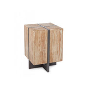 Tabouret bois métal industriel Garrett 45h cm