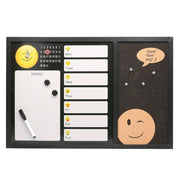 Tableau magnétique Emoji avec horloge, bouchon et marqueur cm60x40x1,5