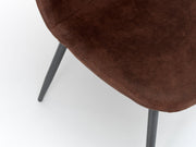 Chaise en similicuir avec assise marron 44x50x84 cm