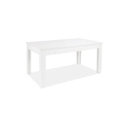 Table extensible en mélaminé frêne blanc 160-320x90 cm