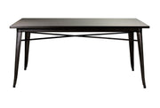 Table moderne avec plateau en fer marron cm 80 x 160 xh 76