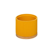 Miroir moderne avec rangement Jaune diamètre 14x h35 cm