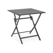 Table d'extérieur pliante en aluminium anthracite ELIN 70x70x h71 cm