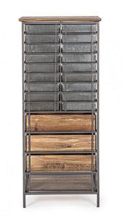 Commode OFFICINA en acier et bois 129,5h cm