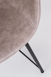 Chaise Warhol vintage simili cuir beige 59 x 54,5 x 80 cm