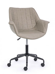 Fauteuil de bureau gris tourterelle Joshua