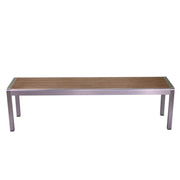 Banc en aluminium Poliwood Seattle marron
