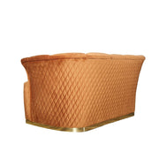 Canapé 2 places Argentario velours rouille