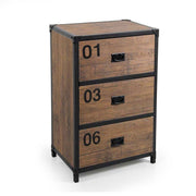 Meubles de tiroir industriel urbain bois 59 x 39 x 89 h cm