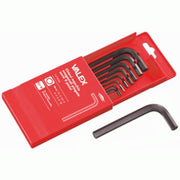 Jeu de 9 clés Allen mâles hexagonales CRV avec étui.