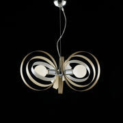 Lustre en fer Tortora blanc trois lumières Finitions chromées 58x h30 cm