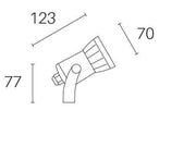 6W LED Spotlight 4000K Gun Aluminium Ligne