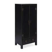 Meuble 2 portes 2 threads beijing noir en bois