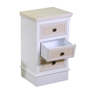 Armoire en bois Lausanne 3 tiroirs crème cm37x30h64