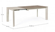 Table extensible grise et taupe