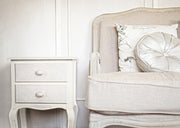 Commode en bois blanc 2 tiroirs Clorine 41 x 33,5 x 68 cm