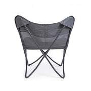 Fauteuil papillon camping gabicce gris 77,5x81x89h cm