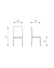 2x Chaise en similicuir - Drapeau