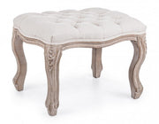 Tabouret de repose-pied naturel en tissu de style classique