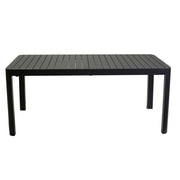 Table rectangulaire extensible Claveland en aluminium anthracite
