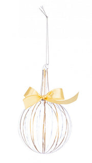 6x Sphère Vt Rayure Transp Or