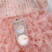 Tissu rose led ange cm13x10h52