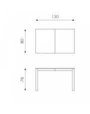 Table extensible 130-210 x 80 cm - Trafic