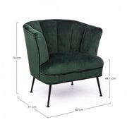 Fauteuil vert de style design